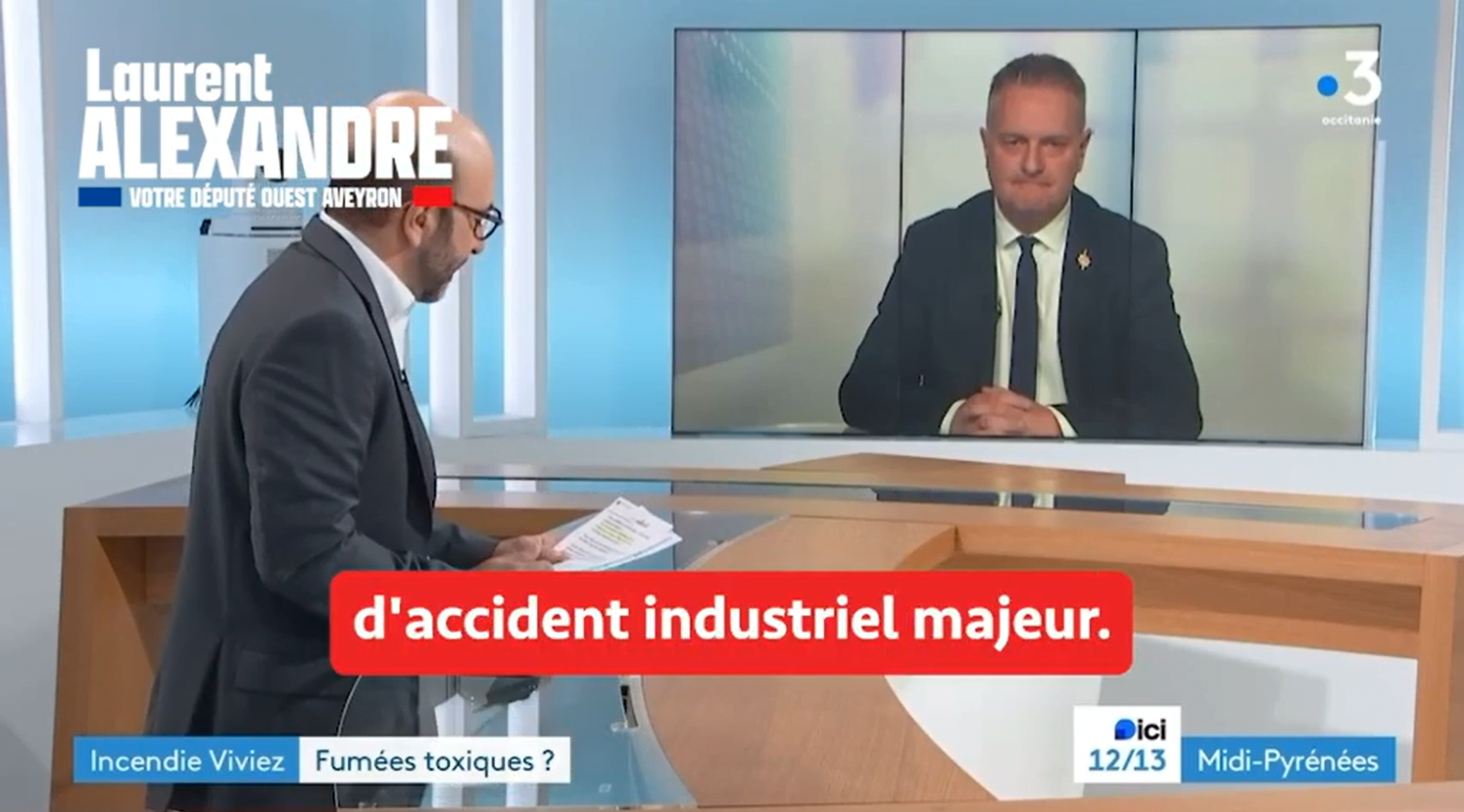 Lire la suite à propos de l’article En duplex sur France 3 Occitanie pour évoquer l&rsquo;incendie de la SNAM